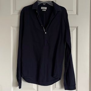 ZARA quarter button up shirt